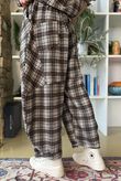 Patrick Plaid Brushed Cotton Barrel Pant Earth